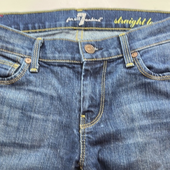 7 For All Mankind Straight Leg Mid Rise Size 26 - Picture 15 of 16